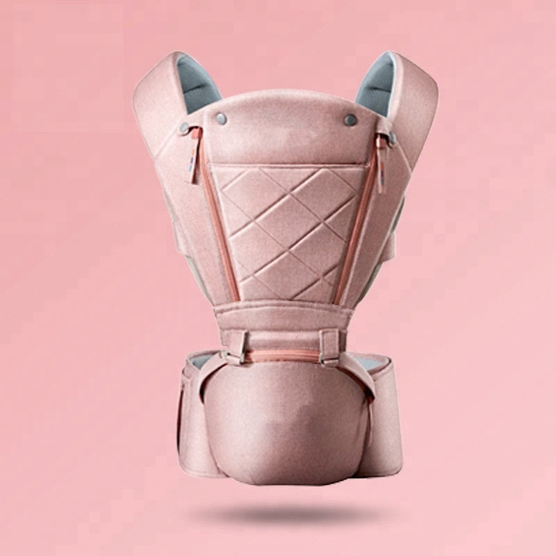 Baby Carrier with Bass Bear Hip Seat – Front Carry, Adjustable & Comfortable