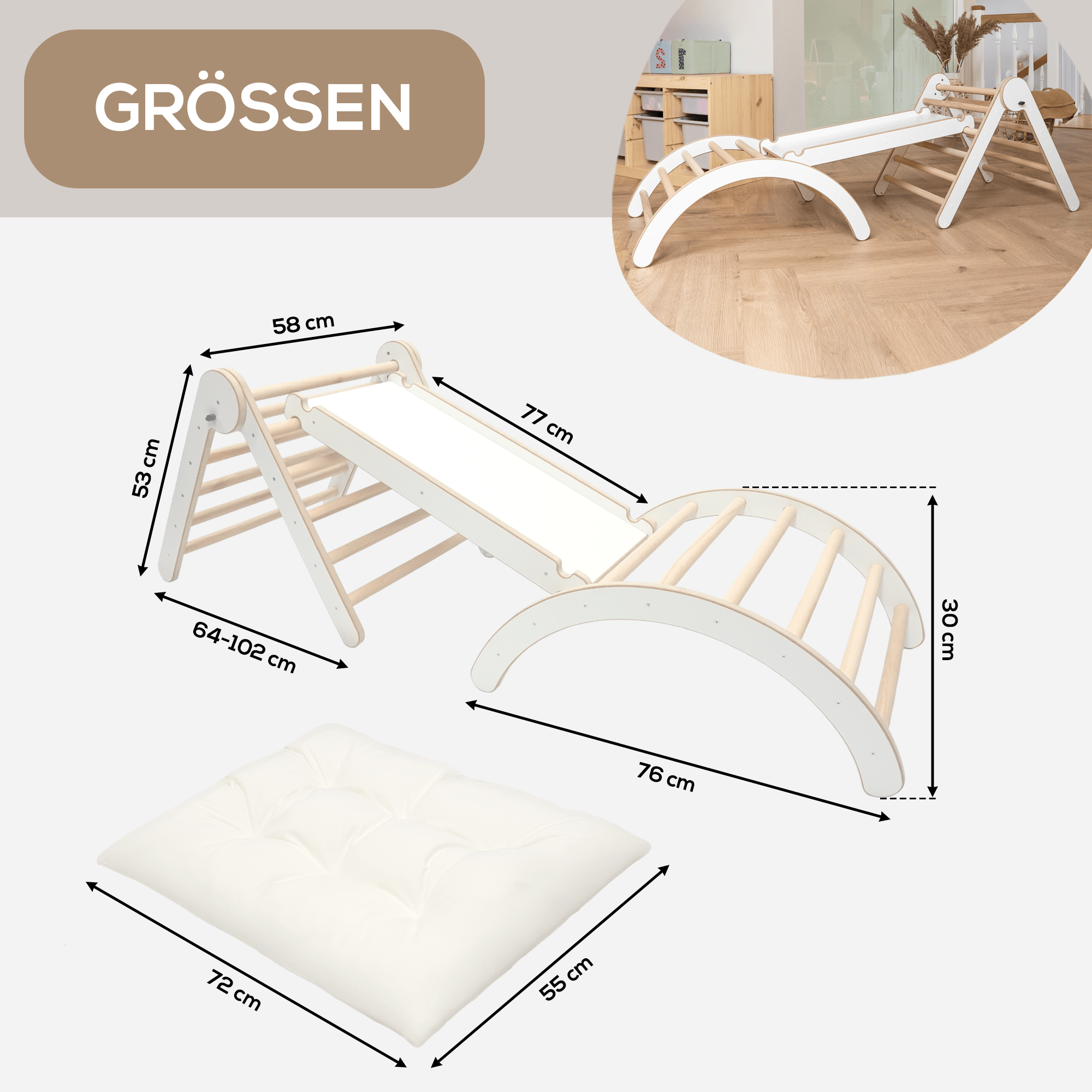 Climbing Structure Indoor 4-in-1 Set