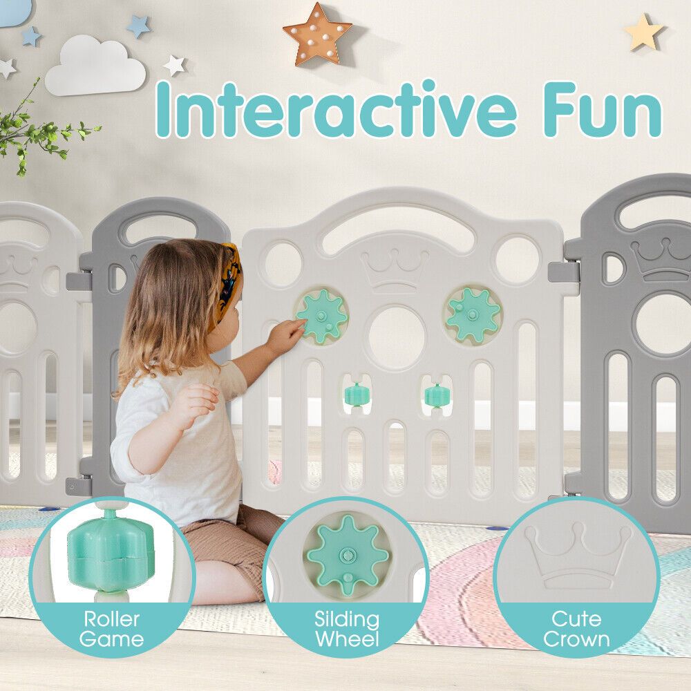 Kids Playpen 18-Panel Baby Safety Gate Fence-1