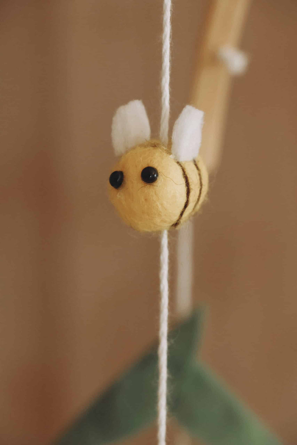 Handmade Yellow Bees baby mobile
