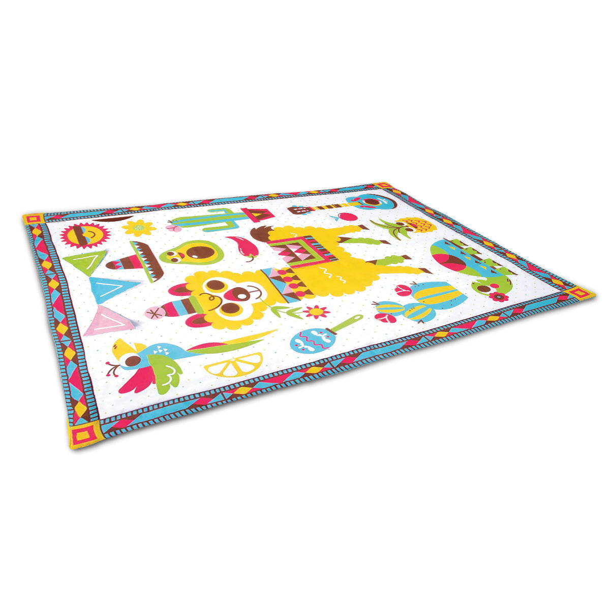 NNEDPE Yookidoo Fiesta Kids Baby Activity Playmat to Bag with Musical Rattle-0
