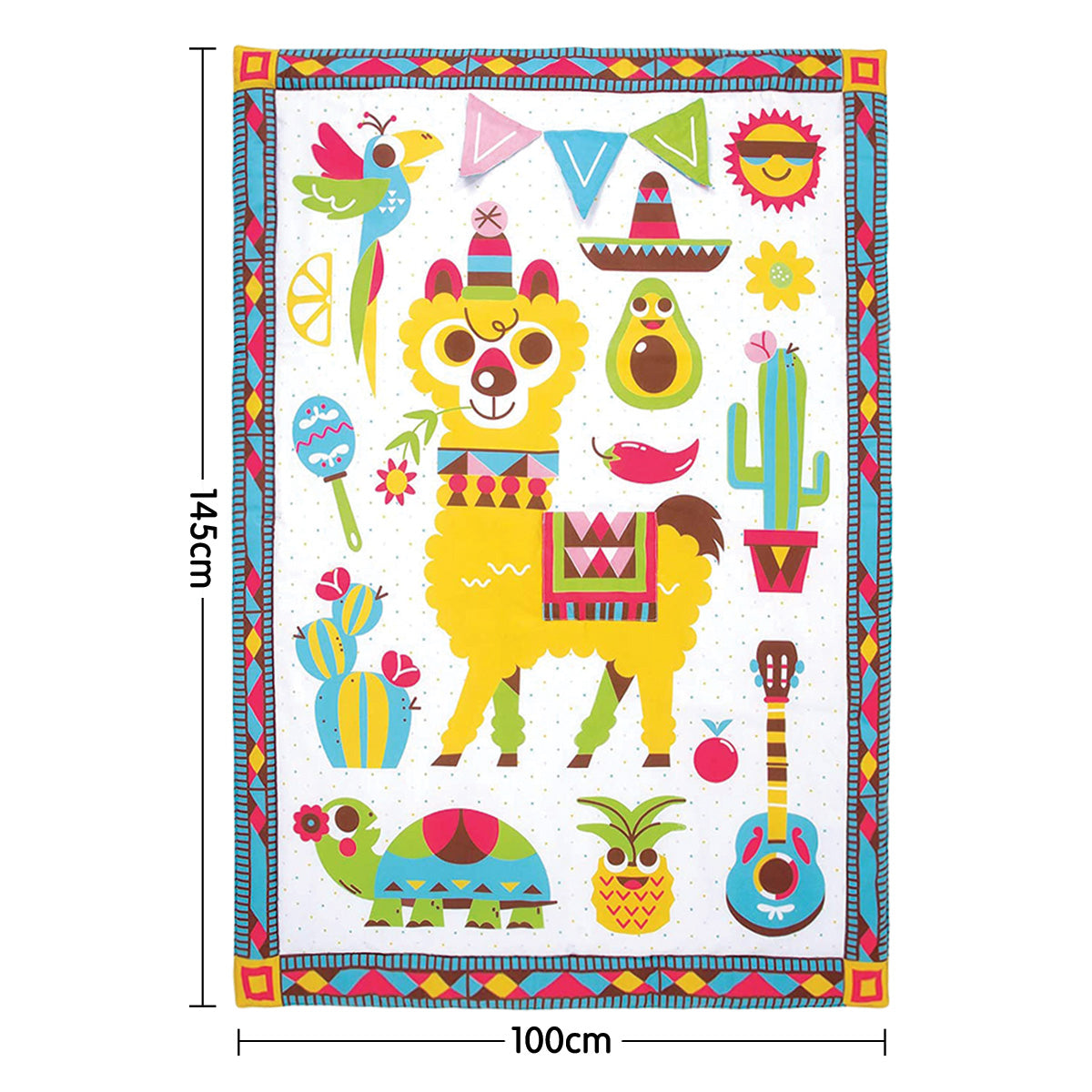 NNEDPE Yookidoo Fiesta Kids Baby Activity Playmat to Bag with Musical Rattle-2