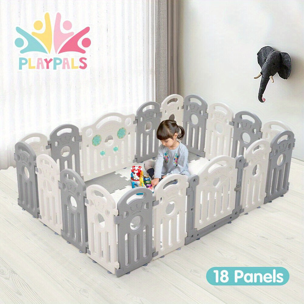 Kids Playpen 18-Panel Baby Safety Gate Fence-2