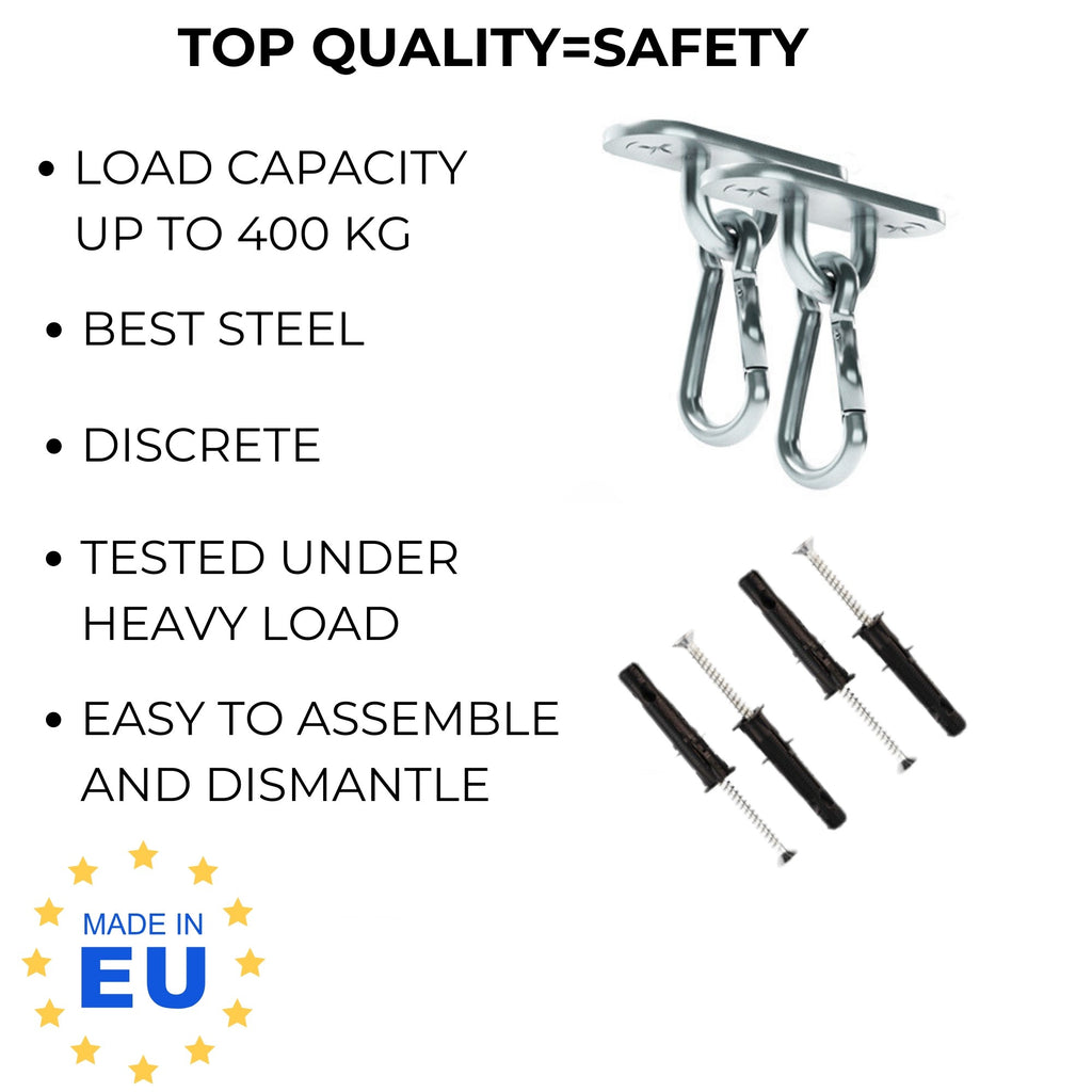 Trapeze swing with gym rings