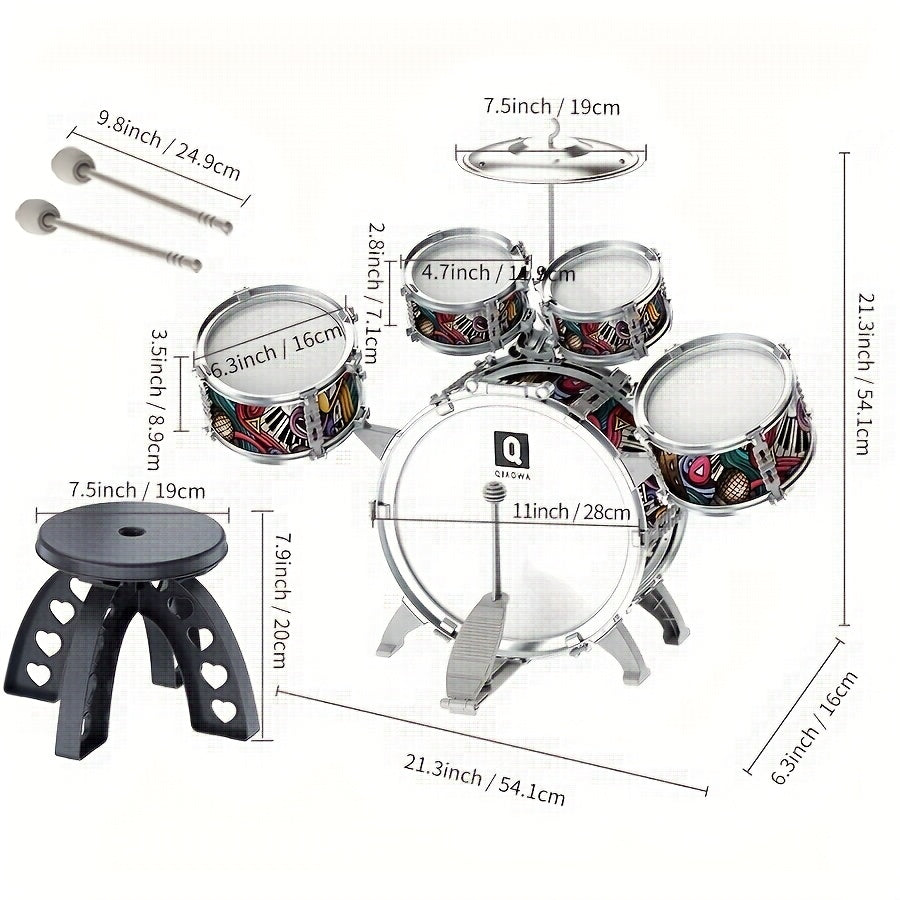 NNETM Jazz Drum Set Musical Toy-4