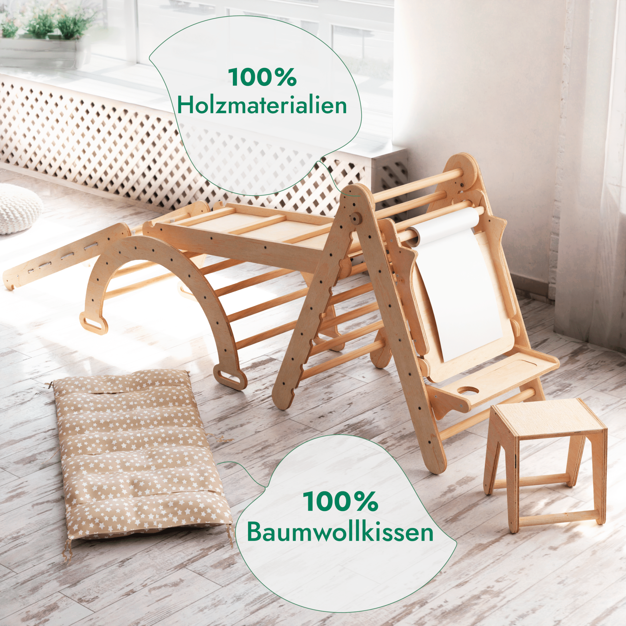 Montessori climbing frame set