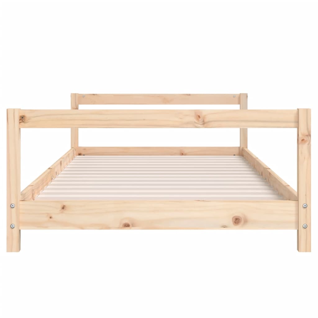 NNEVL Kids Bed Frame 90x190 cm Solid Wood Pine-3