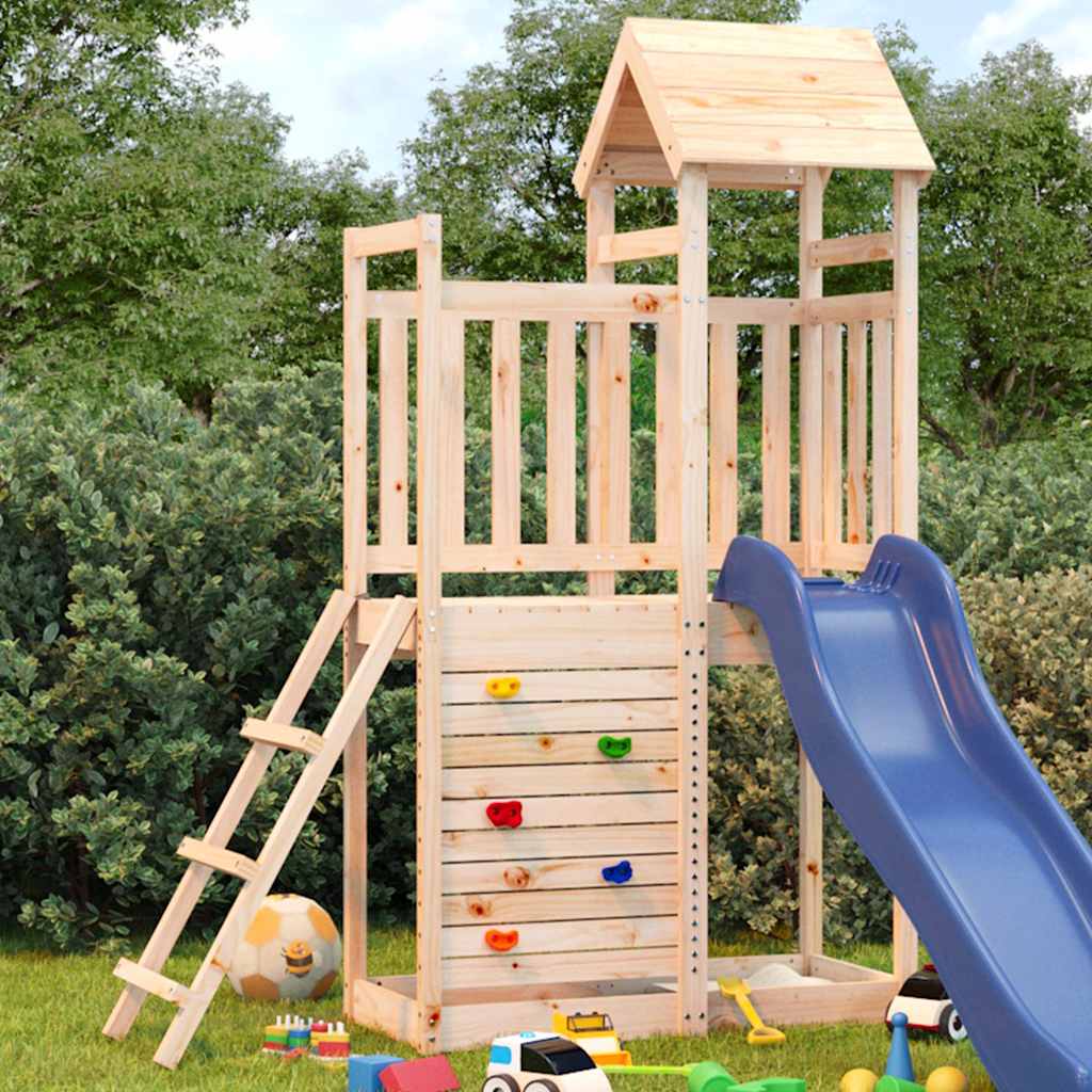 NNEVL Outdoor Playset 52.5x110.5x214 cm Solid Wood Pine-1