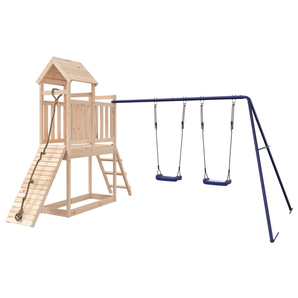 NNEVL Outdoor Playset Solid Wood Pine-1