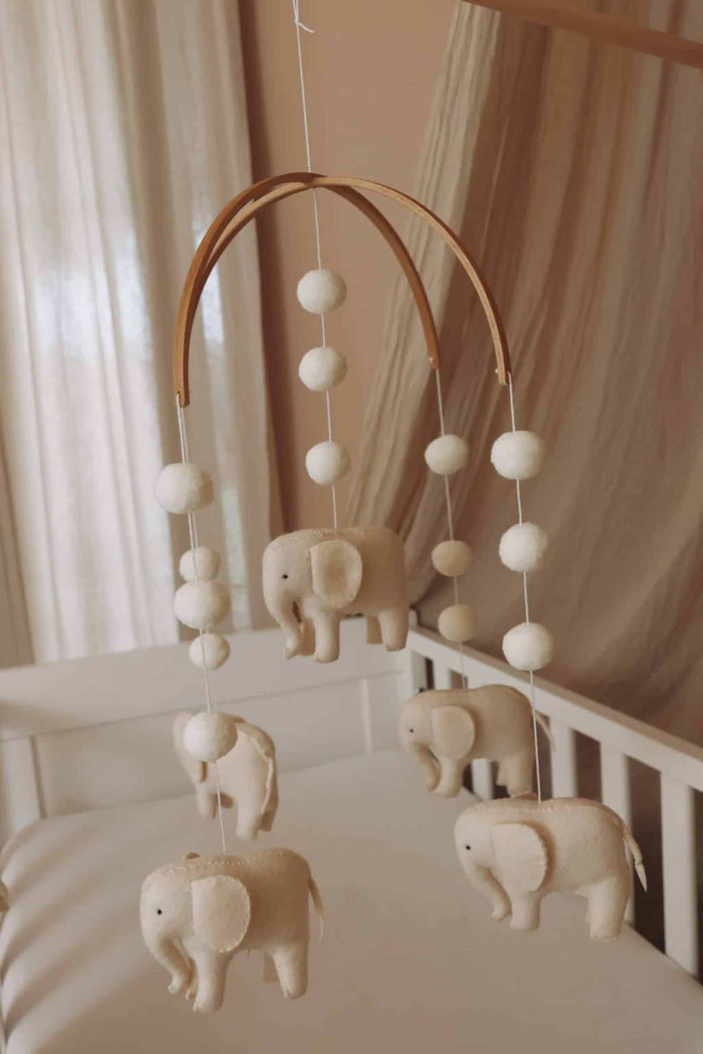 Handmade Elephants baby mobile