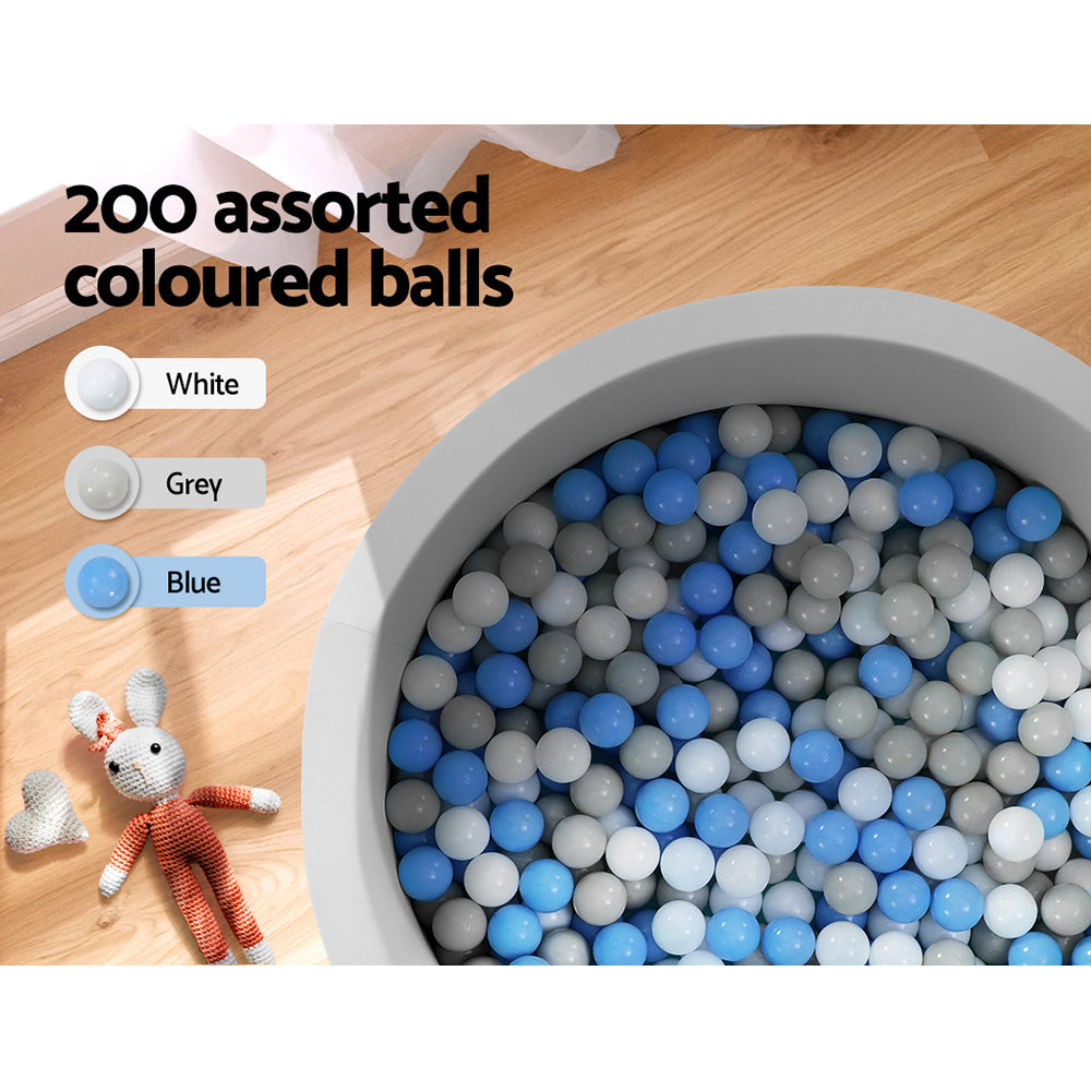 Keezi Kids Foam Ball Pit – Grey
