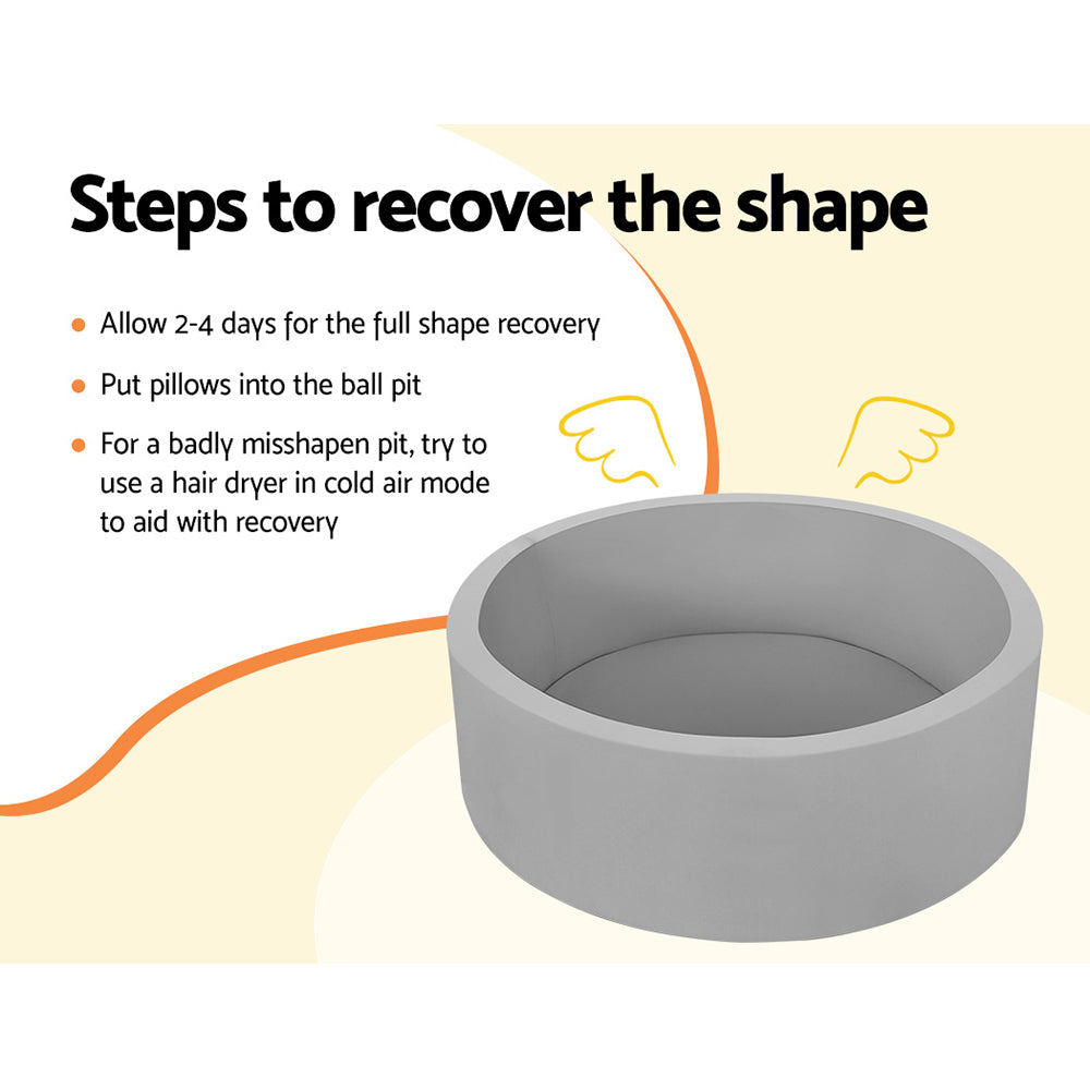 Keezi Kids Foam Ball Pit – Grey