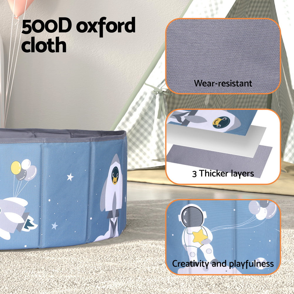 Keezi Foldable Kids Ball Pit – Blue