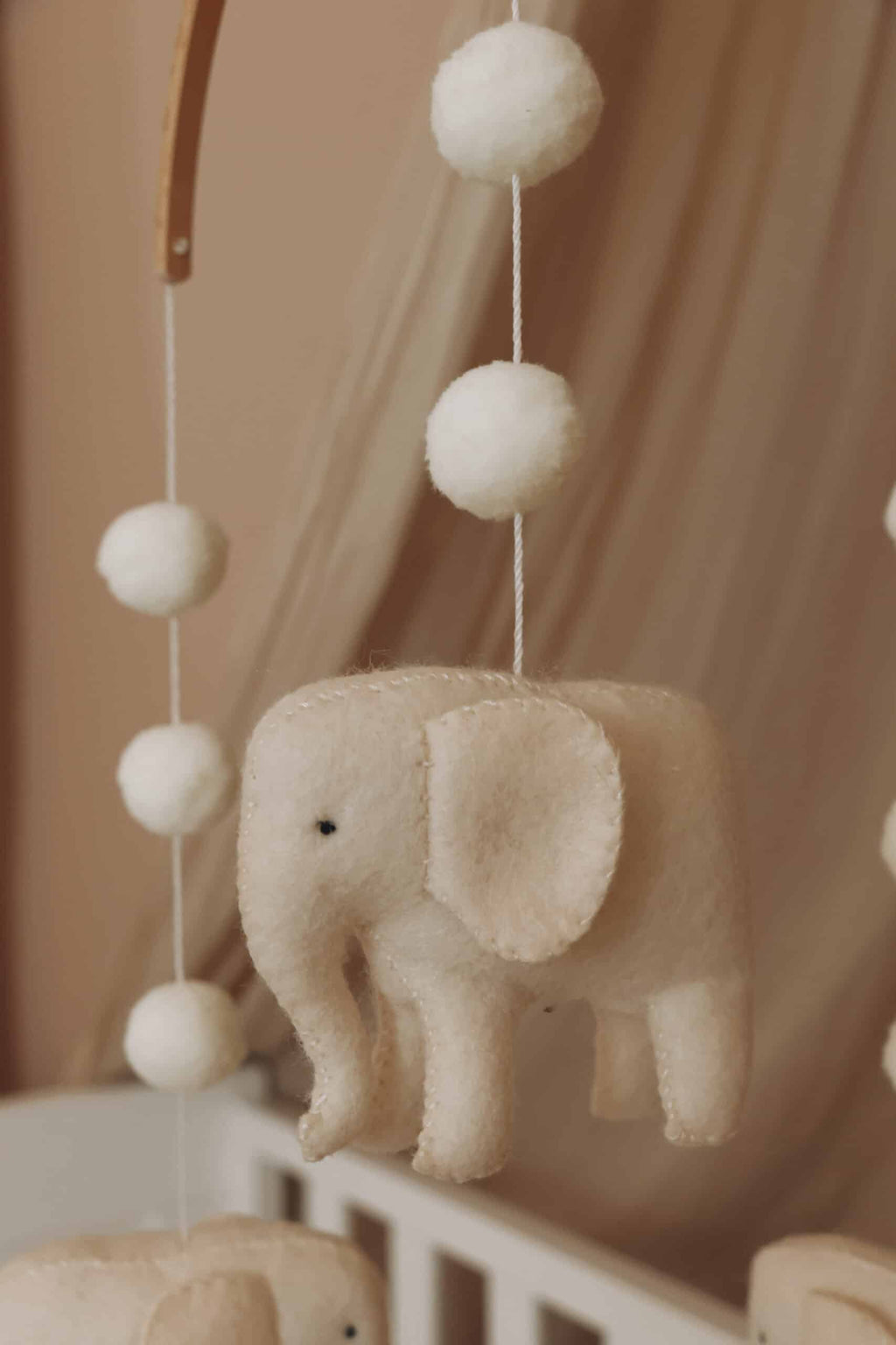 Handmade Elephants baby mobile