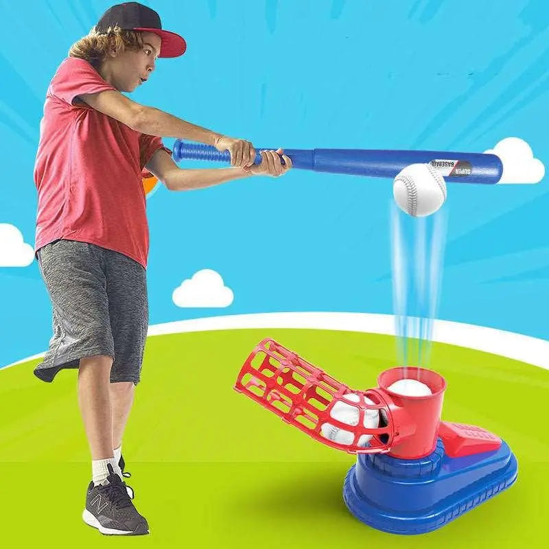 kids baseball pitching toy set outdoor play