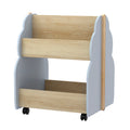 Kids toy box and bookshelf – wooden storage organizer for children's toys and books