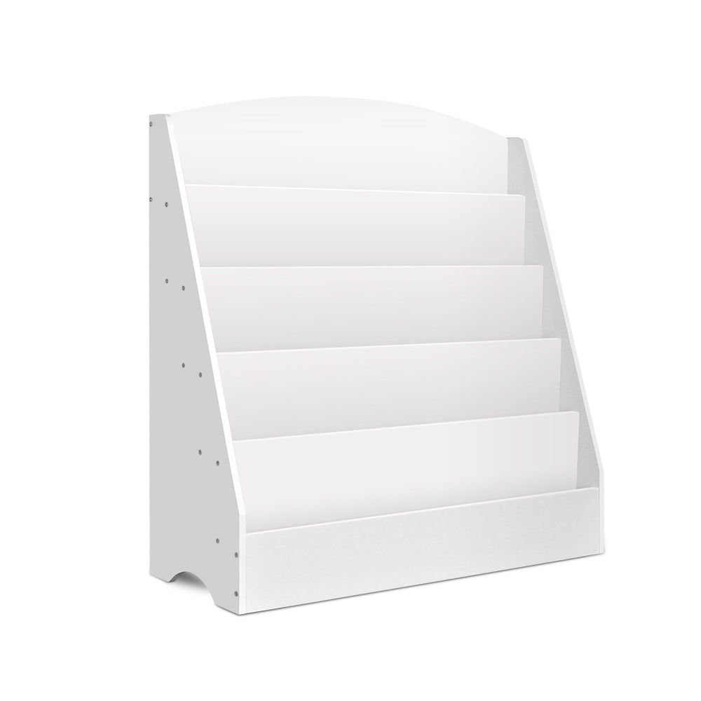 Keezi 5-Tier Kids Bookshelf in White