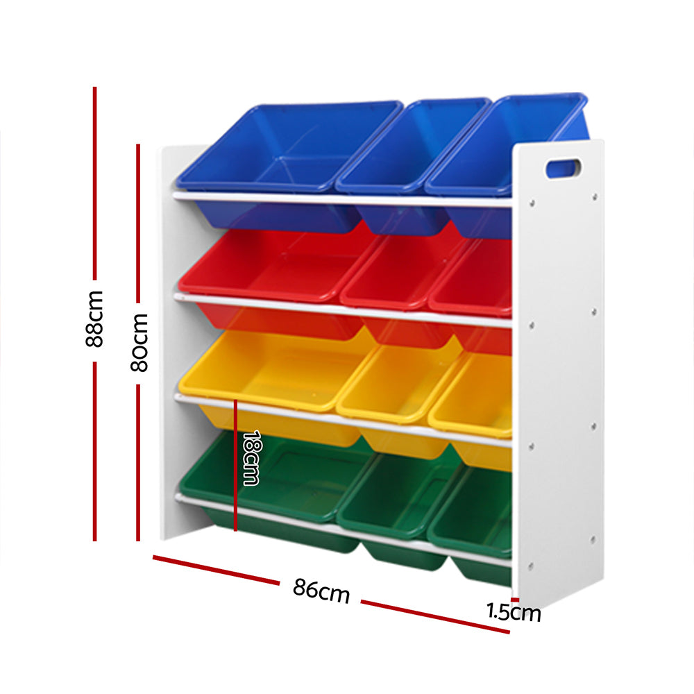 Keezi Kids Storage Rack with 12 Bins