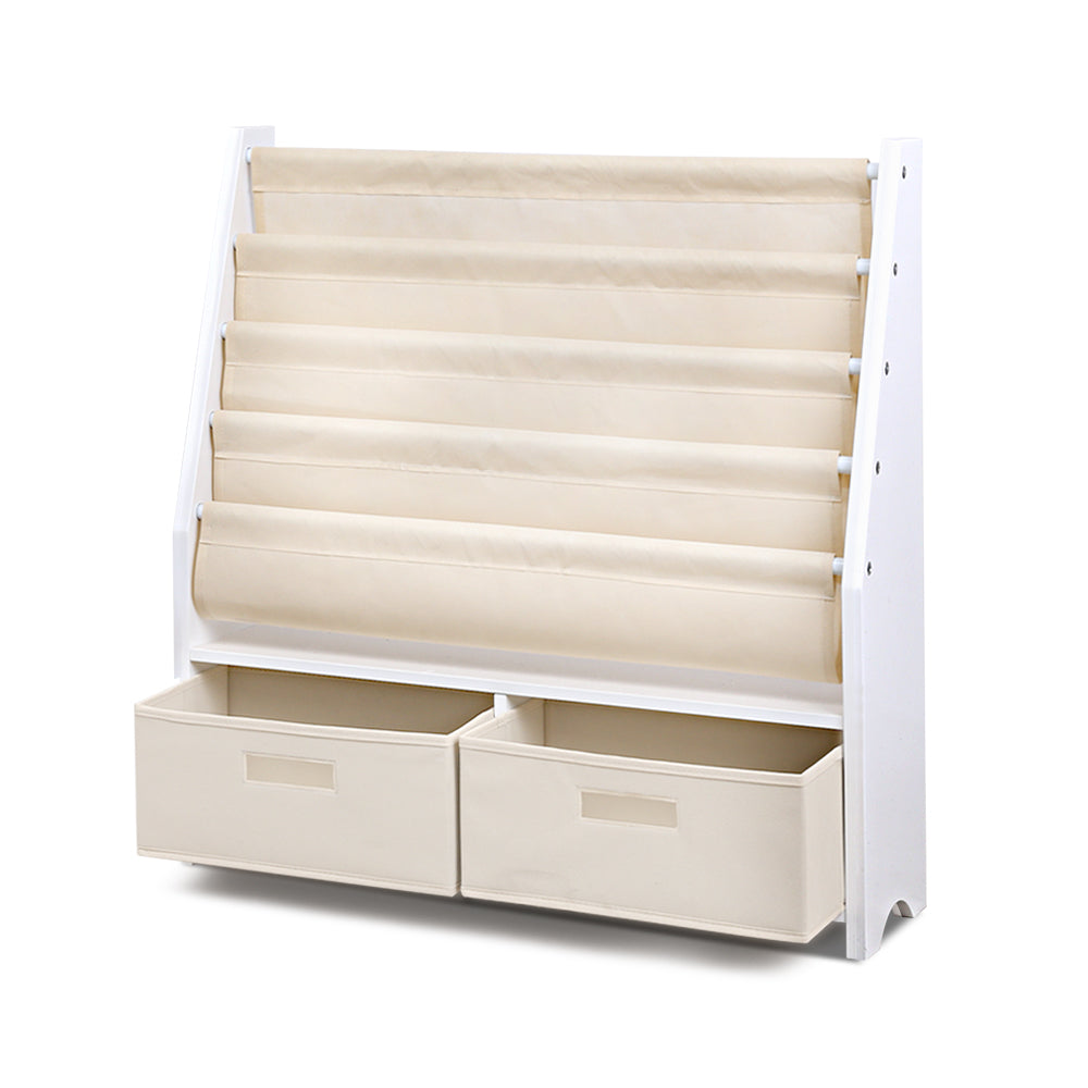 Keezi 4-Tier Kids Bookshelf with Drawer