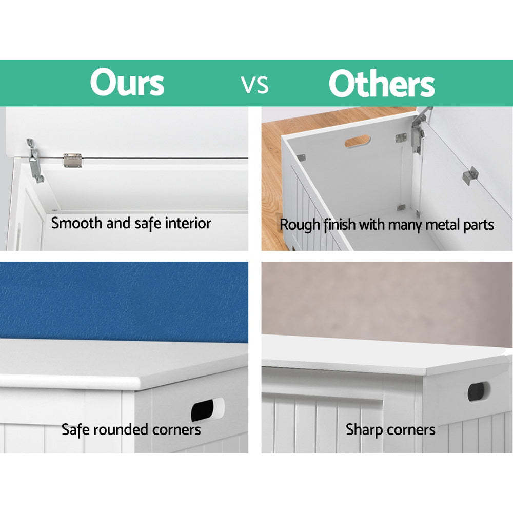 Keezi Kids Toy Storage Chest in White