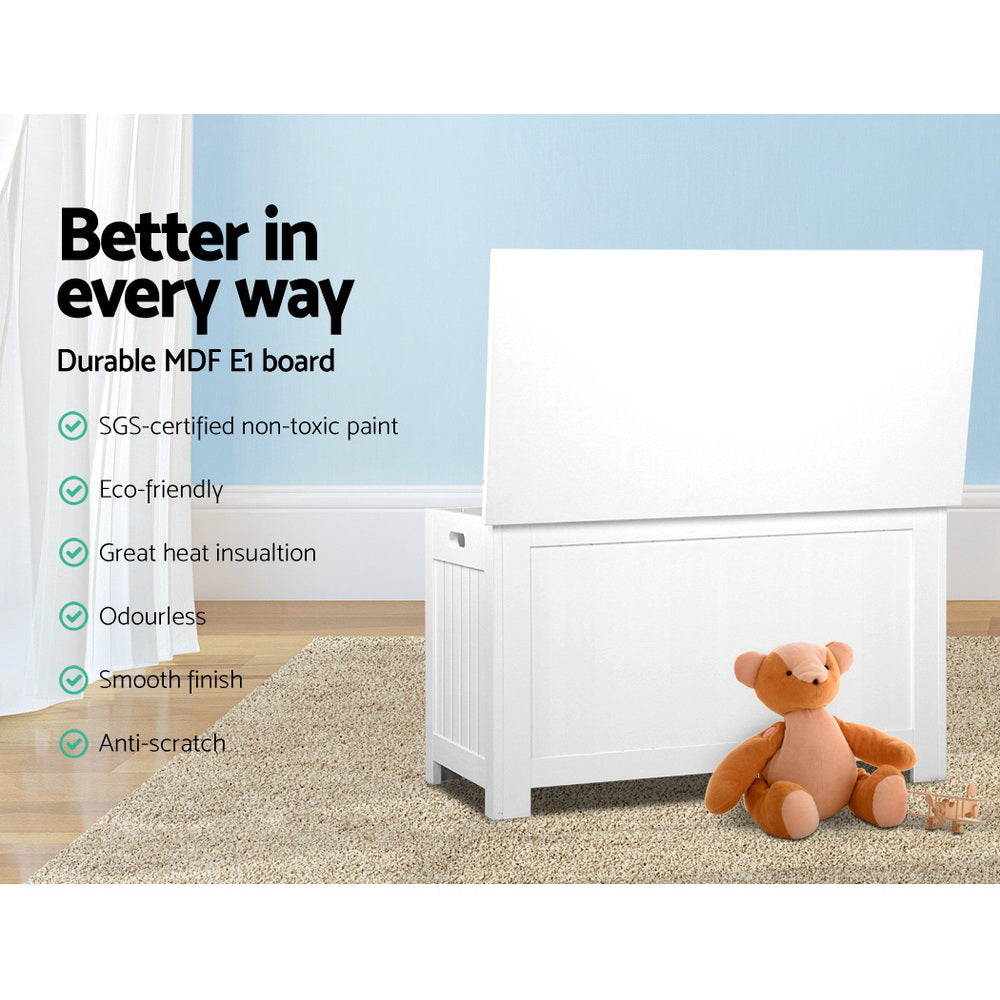 Keezi Kids Toy Storage Chest in White