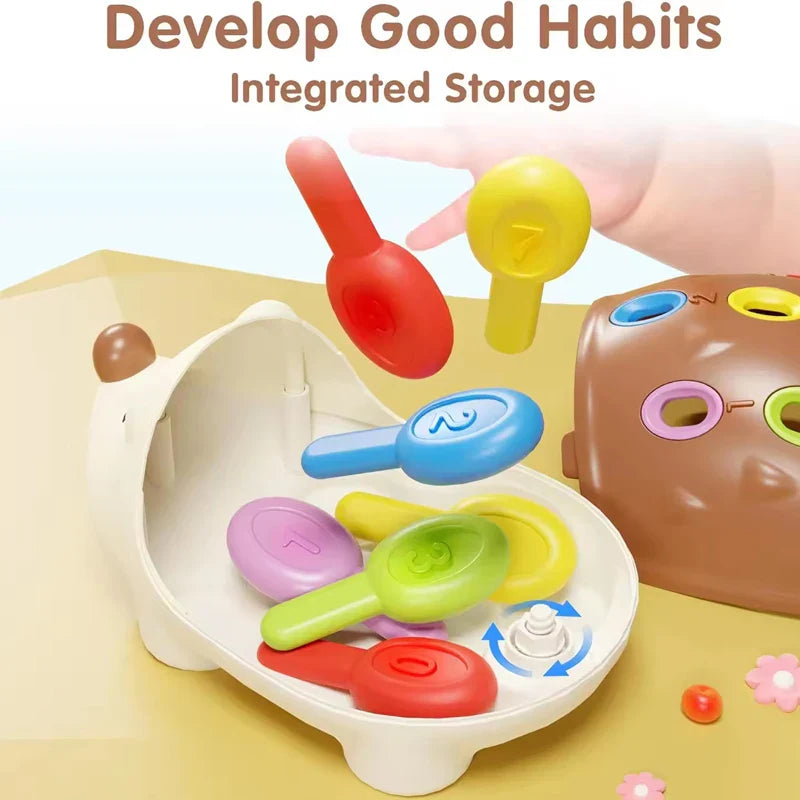 Montessori hedgehog toy fine motor learning toy