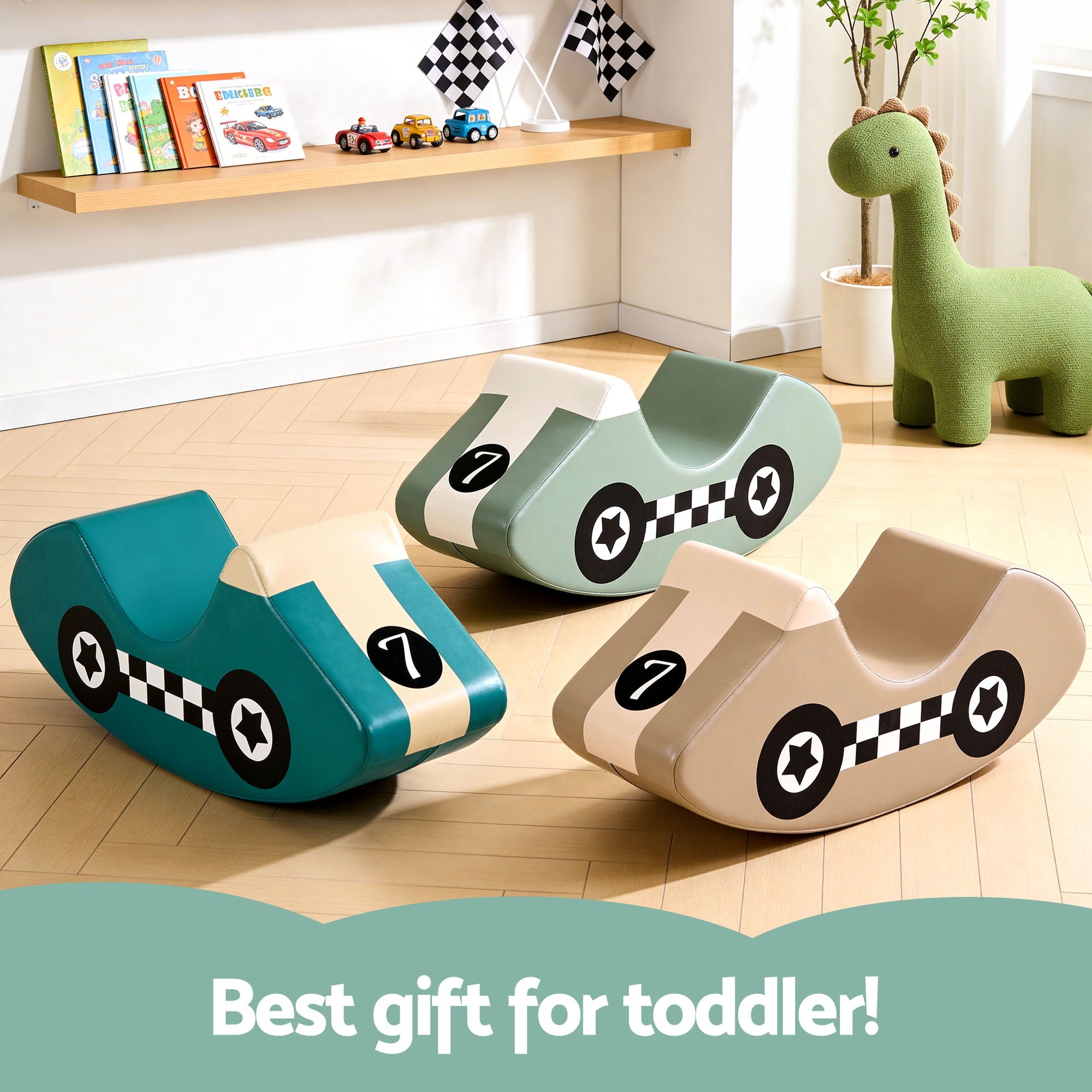 Kids Climbing Blocks 3-Piece Foam Toddler Playset – Soft Indoor Climbing Toy Rocker