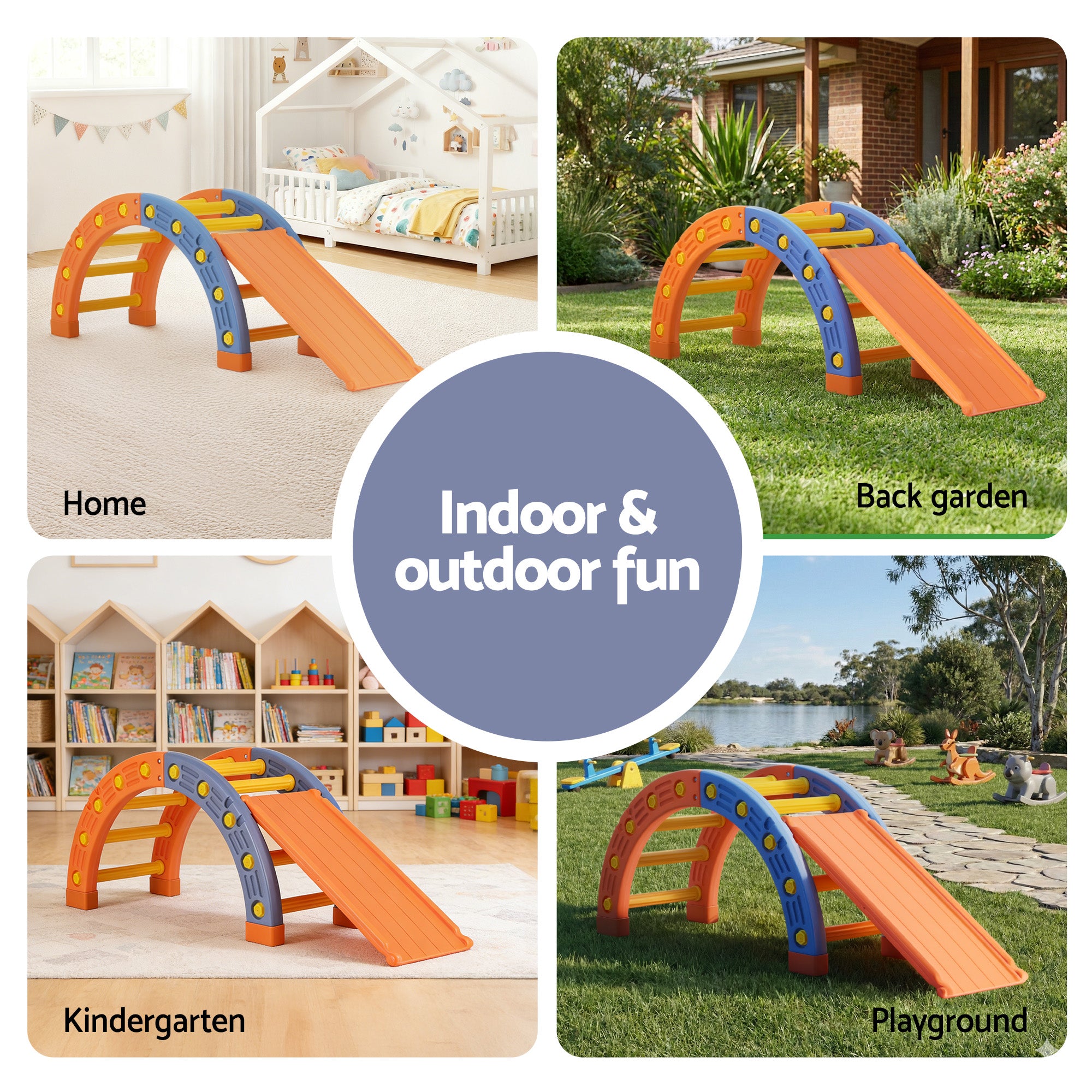 Toddler Climbing Frame Set with Slide and Arch – Indoor & Outdoor Playset