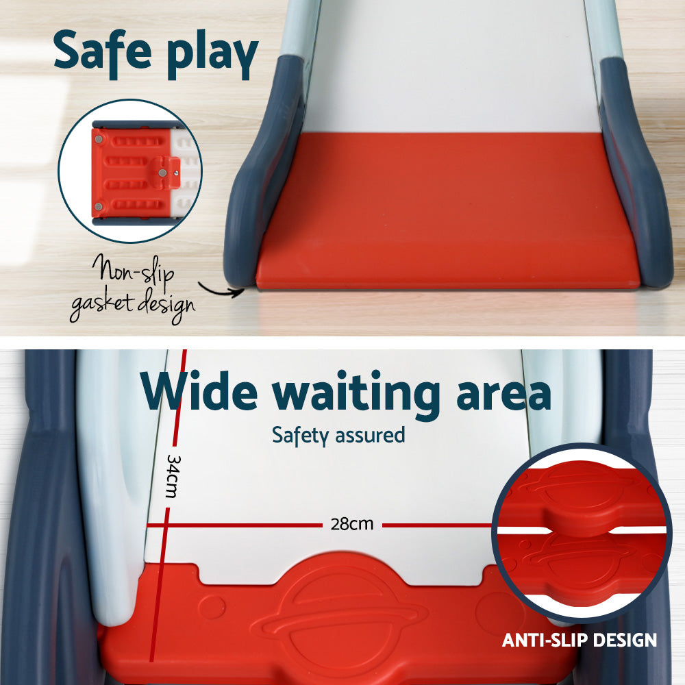 Keezi Kids Slide & Hoop Playset – Blue