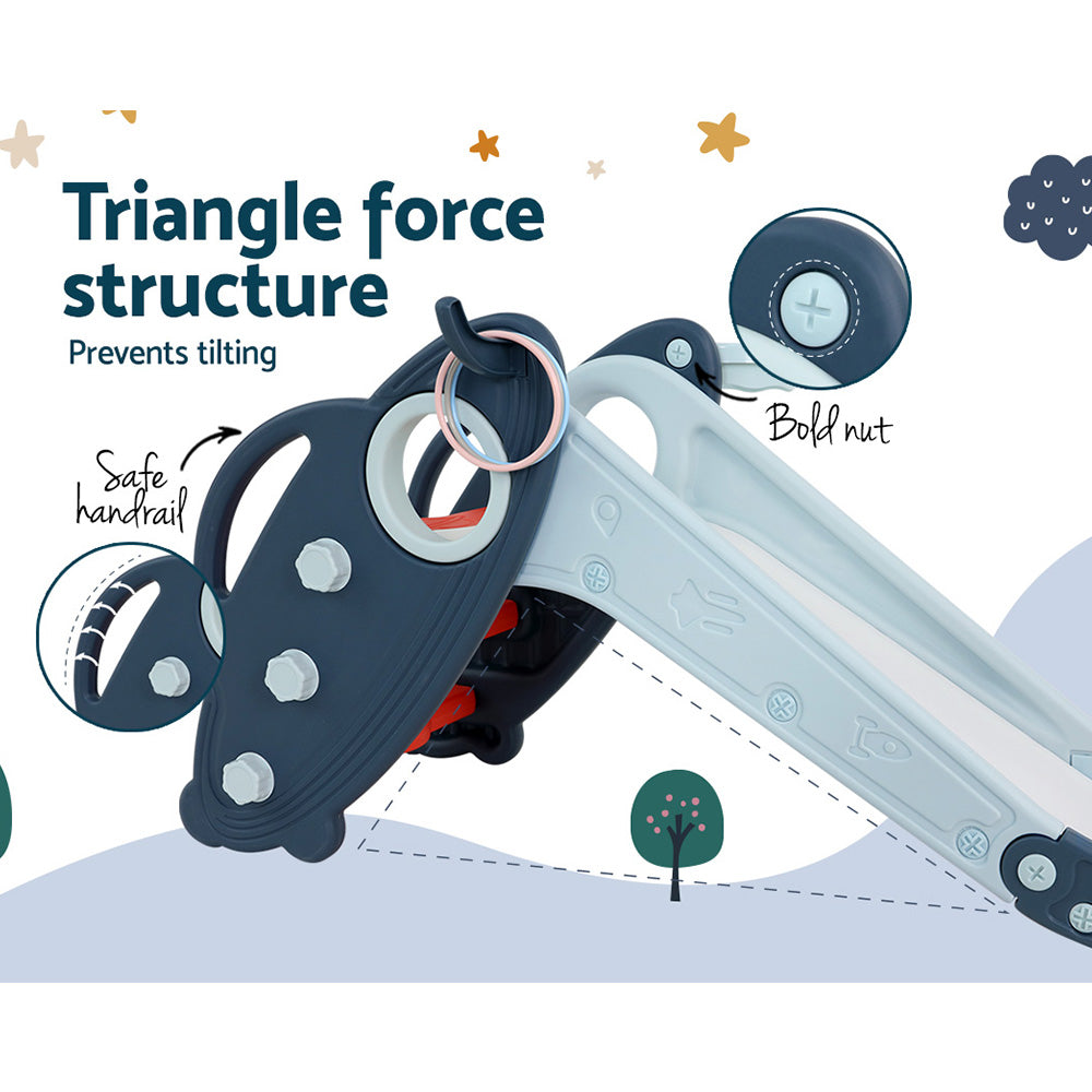 Keezi Kids Slide & Hoop Playset – Blue