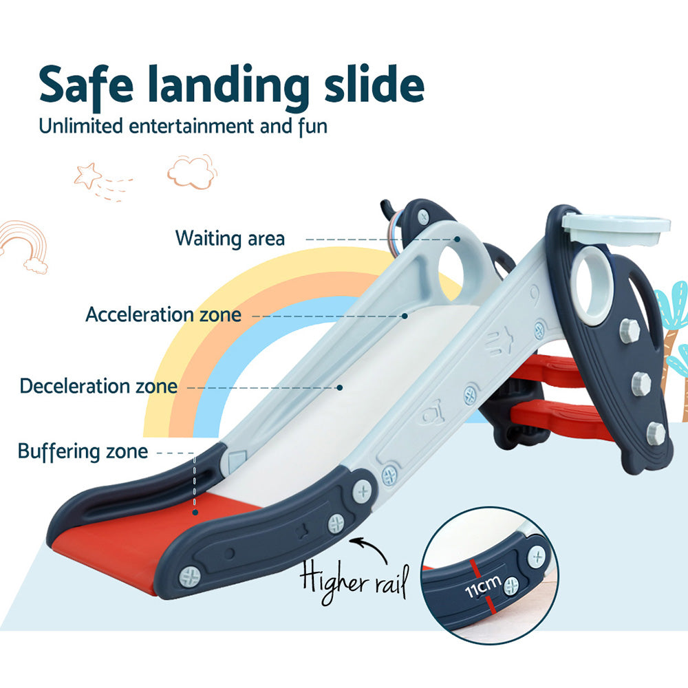 Keezi Kids Slide & Hoop Playset – Blue