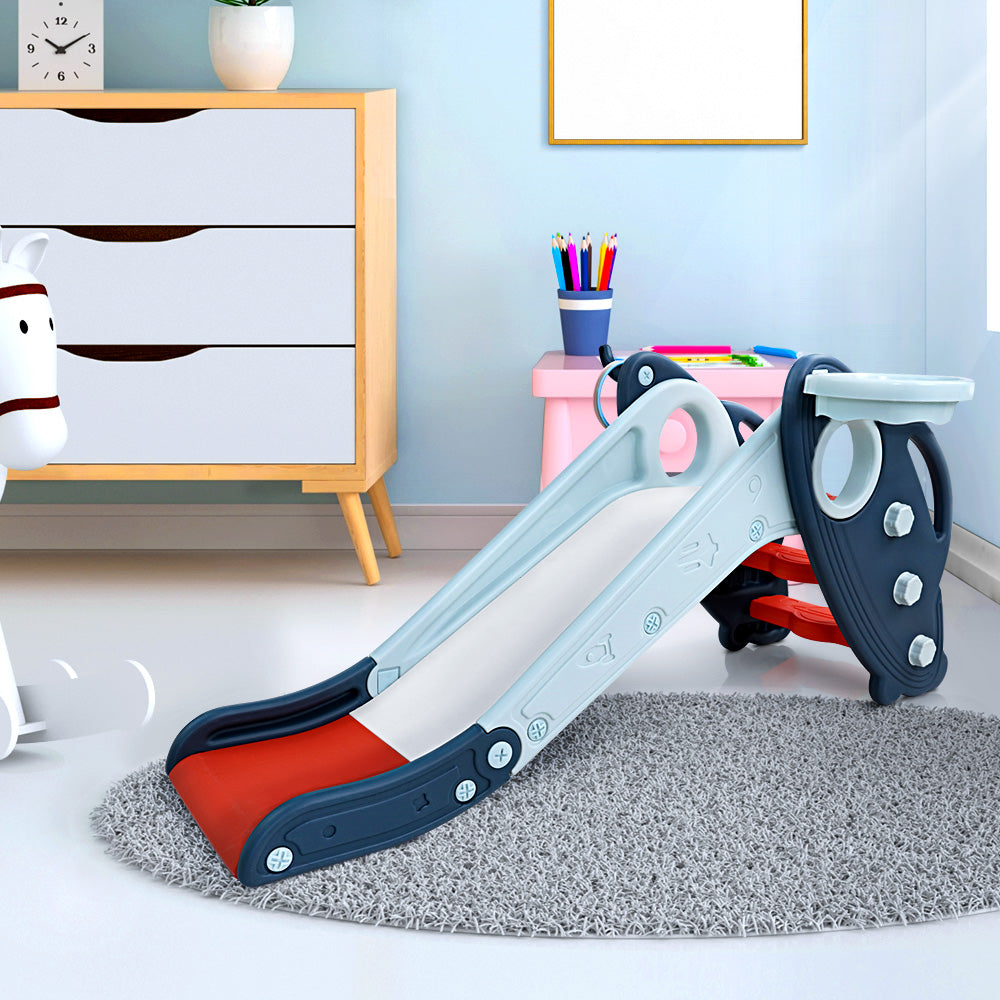 Keezi Kids Slide & Hoop Playset – Blue