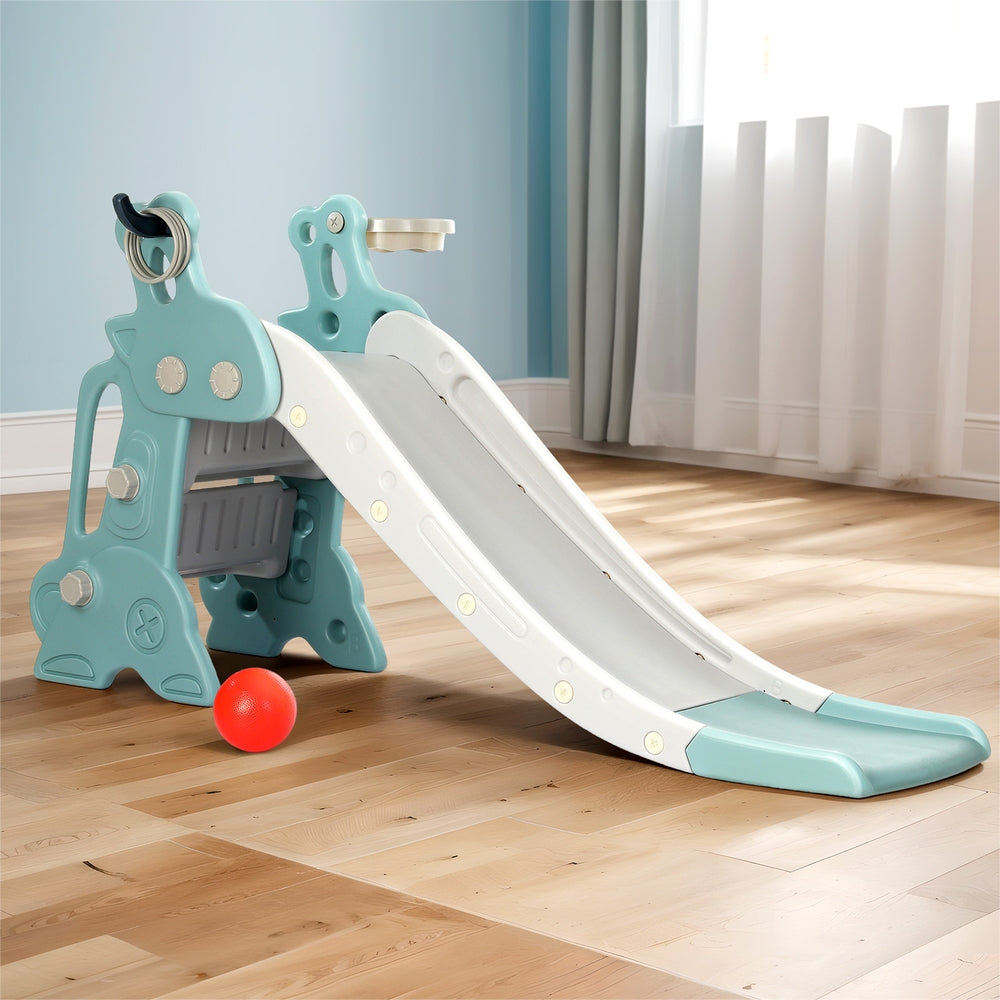 Keezi Kids Slide & Hoop Playset – Blue