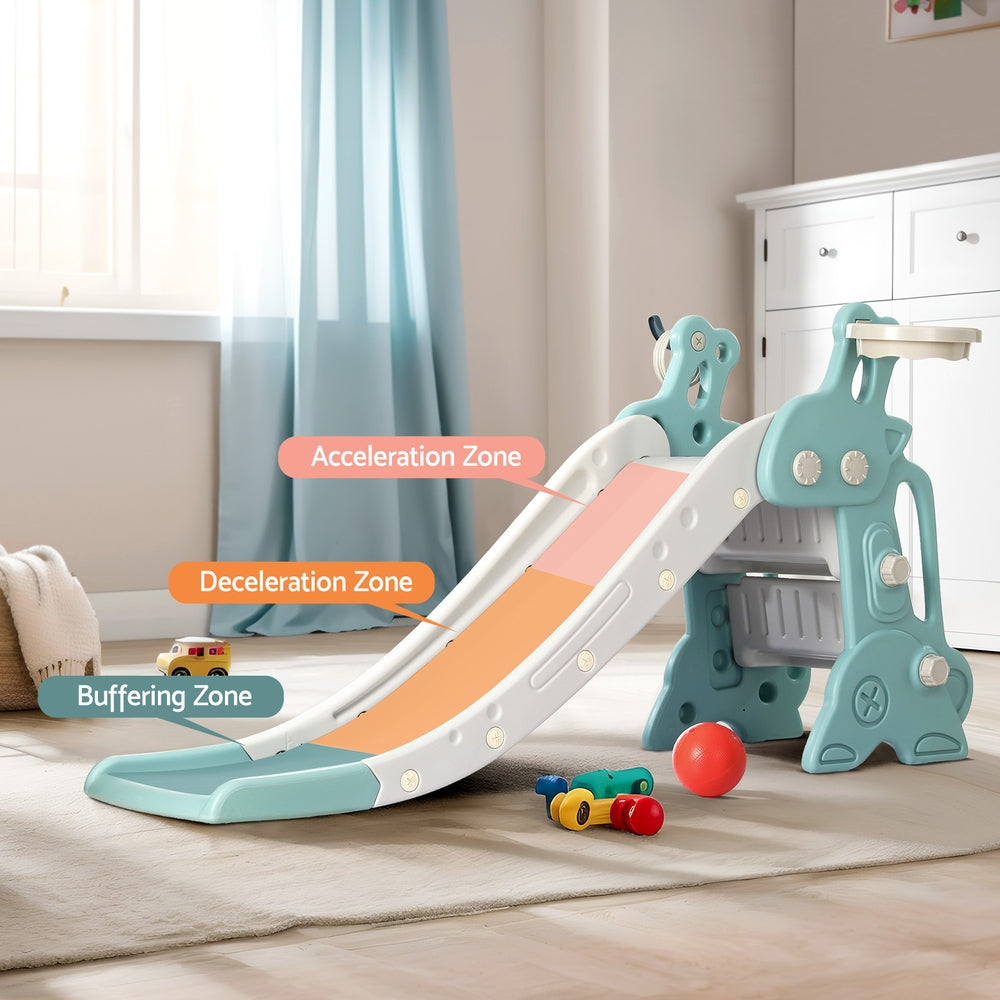 Keezi Kids Slide & Hoop Playset – Blue