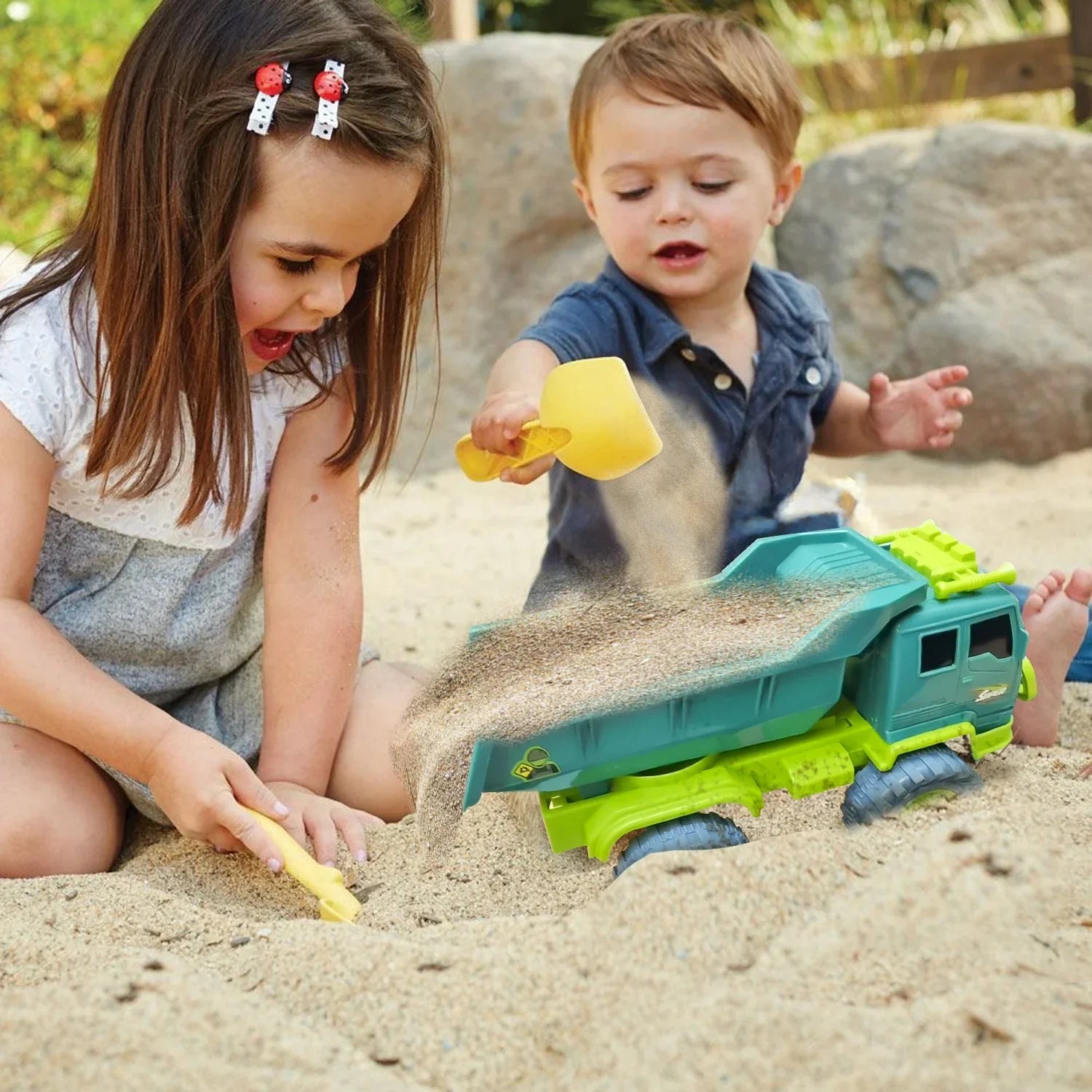 kids engineering truck toy simulation dump truck construction vehicle