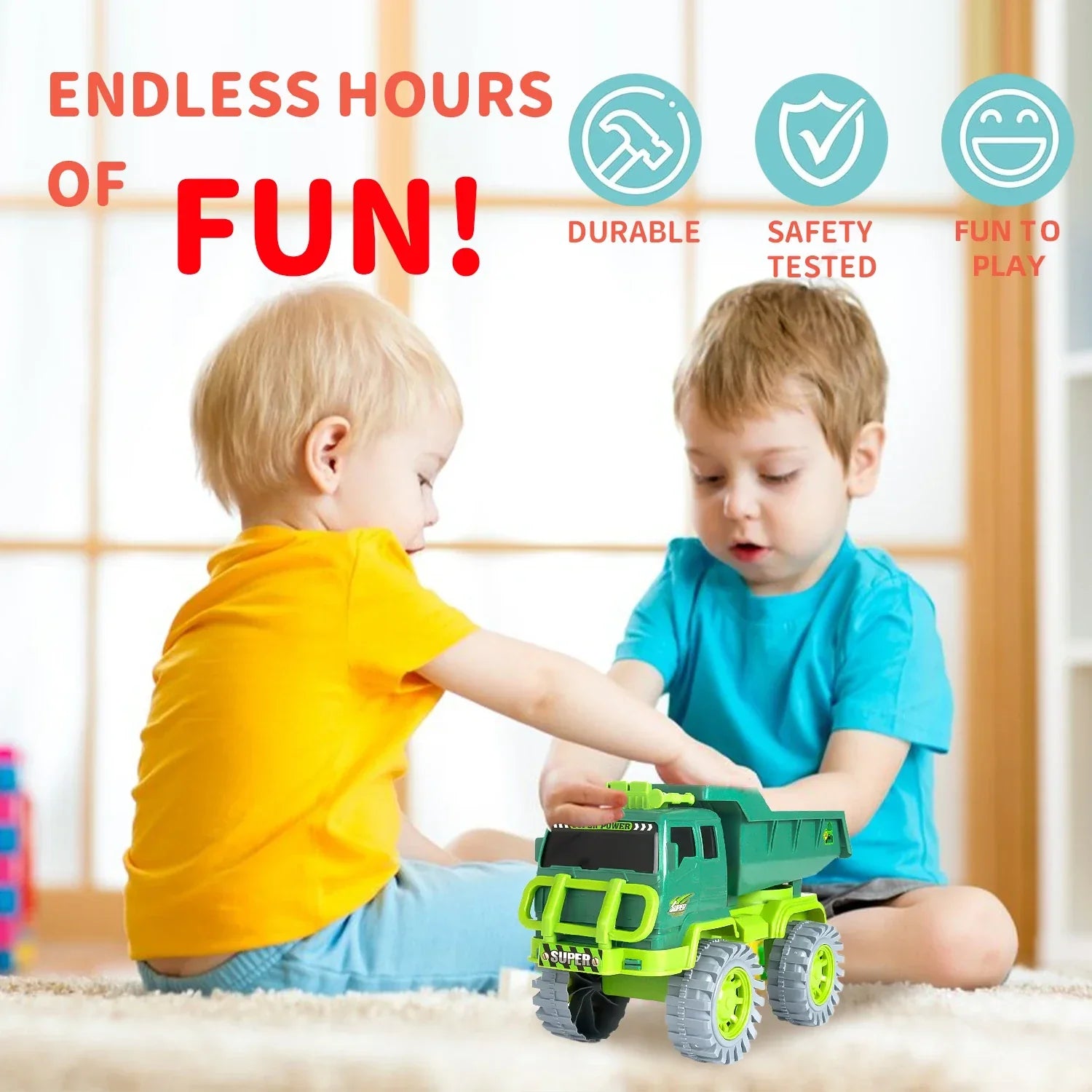 kids engineering truck toy simulation dump truck construction vehicle
