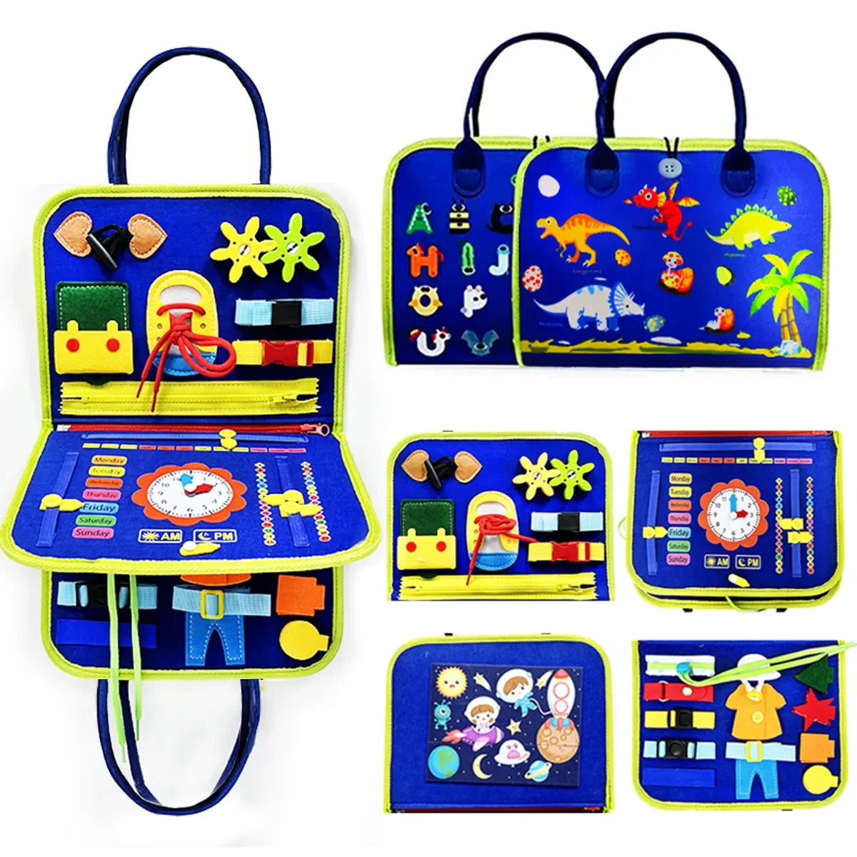 Montessori busy board educational sensory toy for toddlers