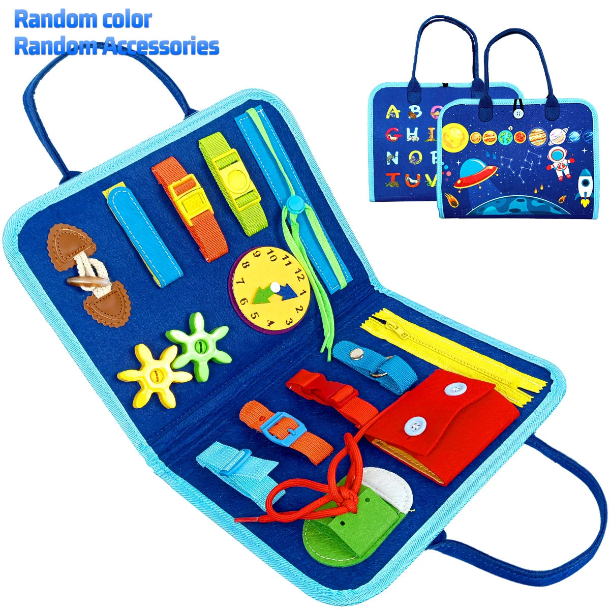 Montessori busy board educational sensory toy for toddlers