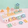 Montessori Geometric Shape Wooden Educational Toy Set for Children-5