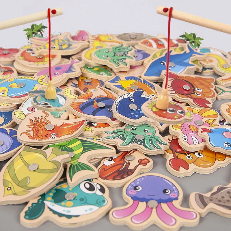 Montessori Magnetic Fishing Game-0