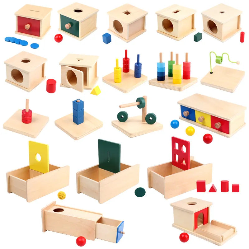 Montessori wooden educational toy set for kids