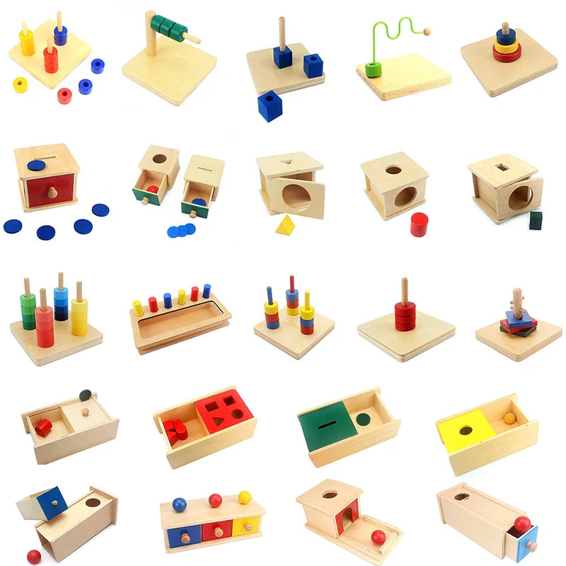 Montessori wooden educational toy set for kids