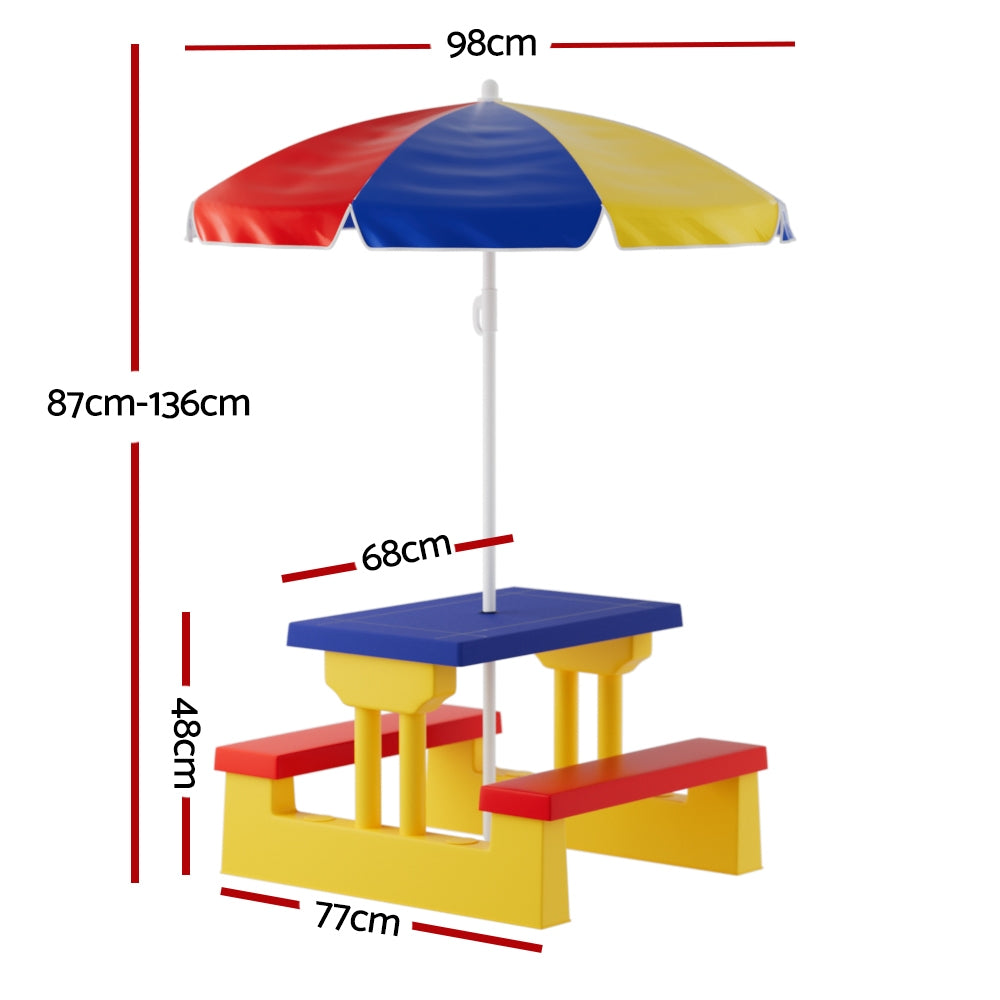 Keezi Kids Outdoor Table Set with Umbrella