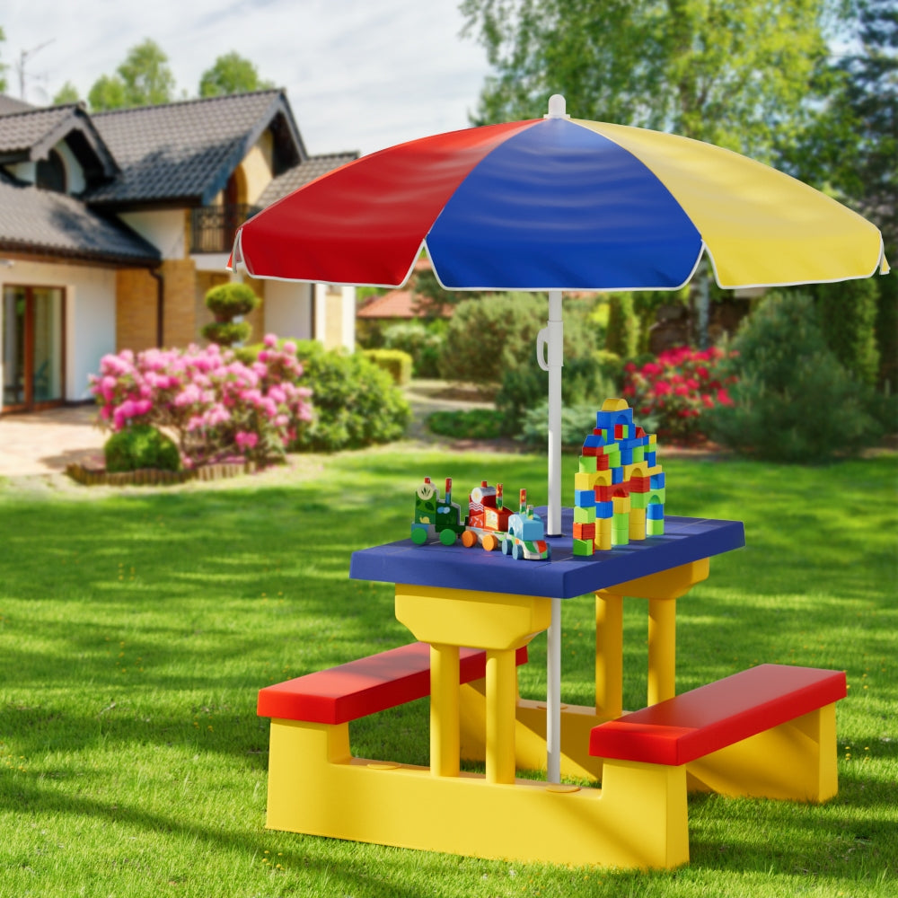Keezi Kids Outdoor Table Set with Umbrella