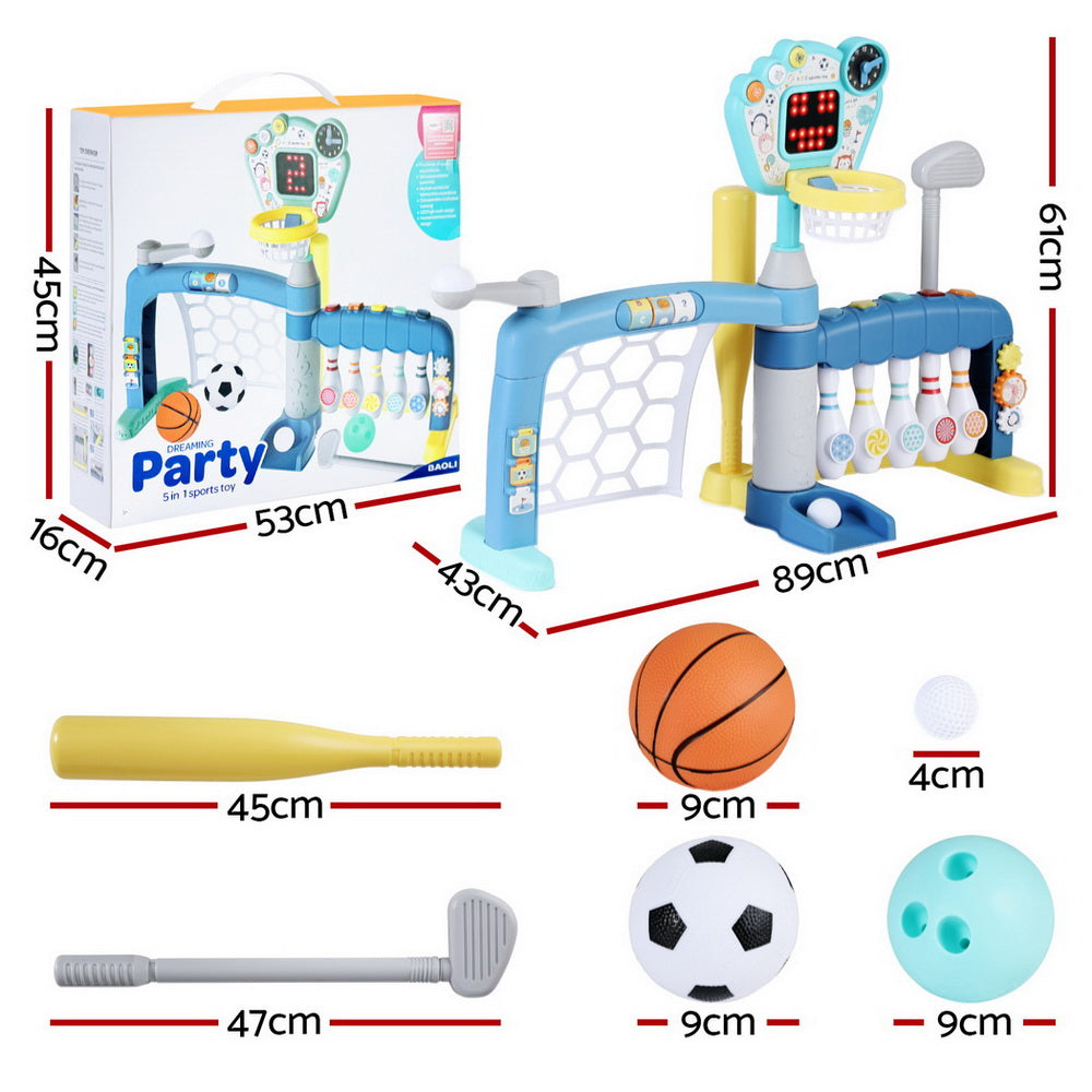 Keezi Multi-Sport Game Set for Kids – Blue