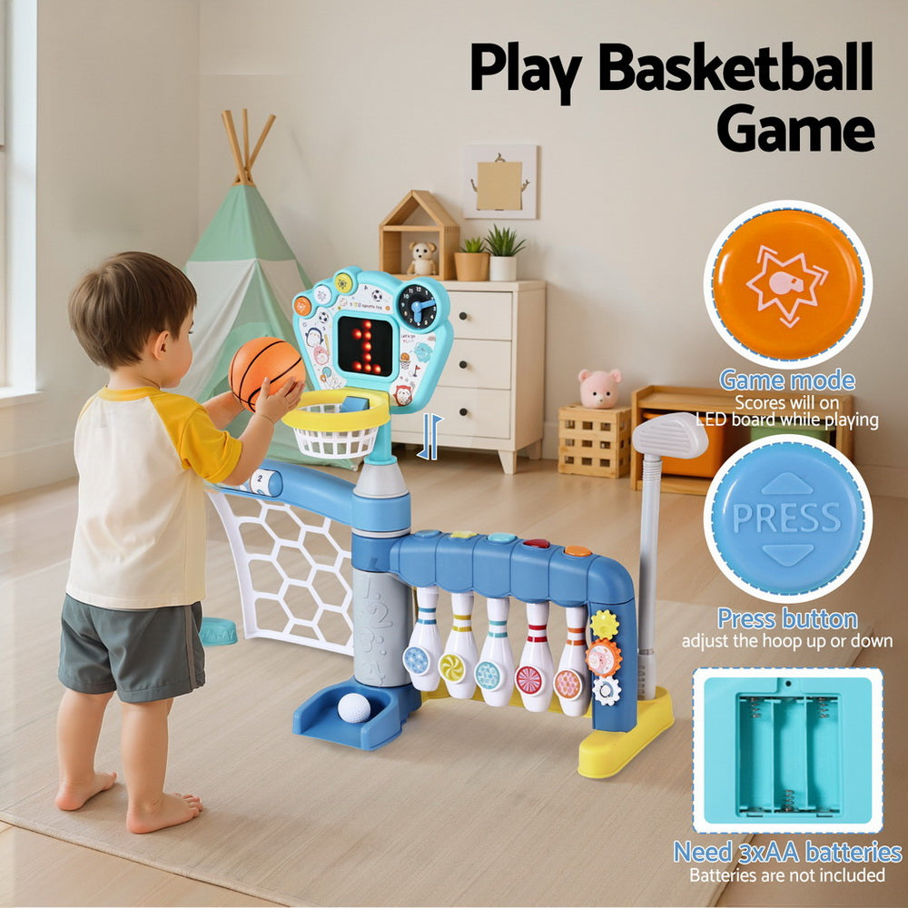 Keezi Multi-Sport Game Set for Kids – Blue