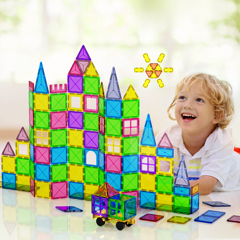 Keezi Kids Magnetic Building Tiles – 60pcs