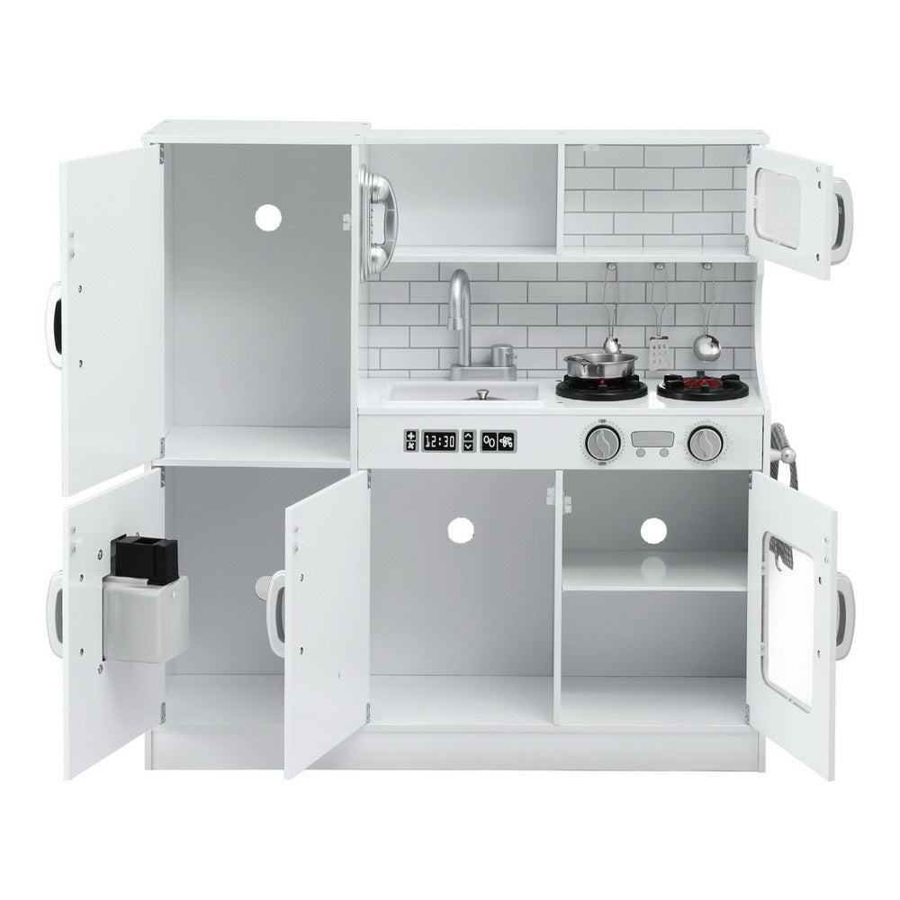 Keezi Kids Wooden Kitchen Play Set – White