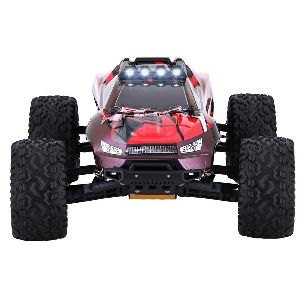 Kids 1:8 Scale Remote Control Off-Road Truck with Lights and 2WD High-Speed Motor