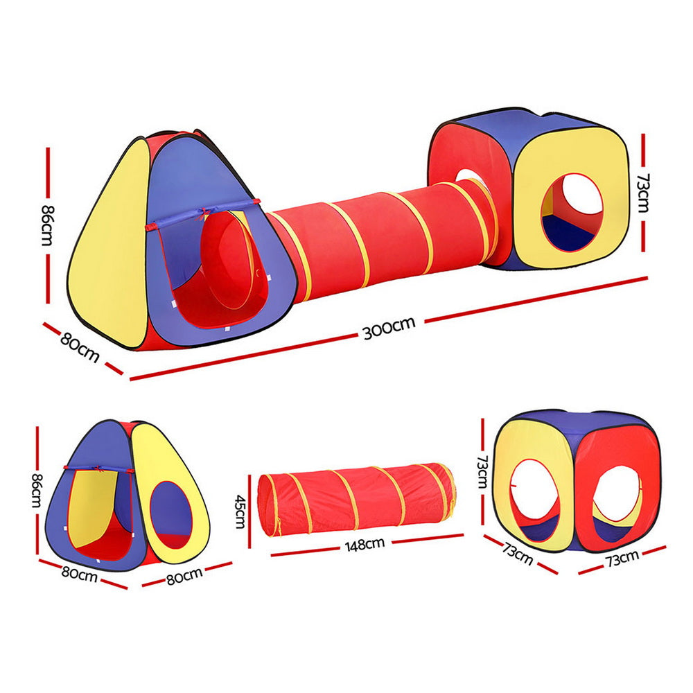 Keezi Kids Playhouse Tent with Tunnel